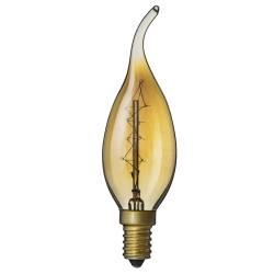 Лампа накаливания "Винтаж" свеча на ветру 40Вт Е14 Navigator - фото - 1