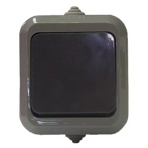 Переключатель Makel 1-клавишный серый IP44 - фото - 1