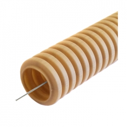 Труба гибкая гофрированная ПВХ легкая ⌀16 с зондом - фото - 1