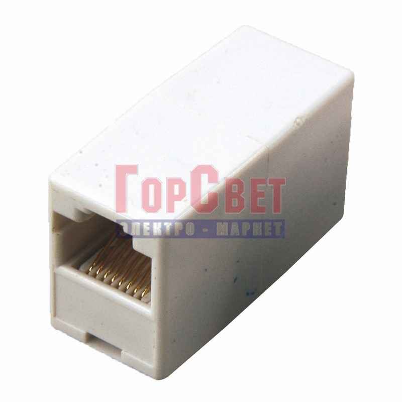 Кoмпьютерный проходник RJ-45(8P-8C) cat 5e, (гнездо-гнездо) - фото - 1