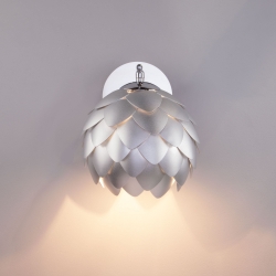 Настенный светильник с металлическим плафоном 304 серебро / хром - фото - 4