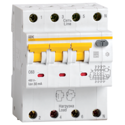Автоматический выключатель дифференциального тока АВДТ 34 C 32А 30мА - фото - 1