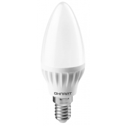 Лампа светодиодная E27 свеча 8Вт 2700К Онлайт - фото - 1